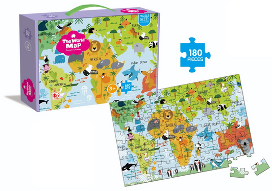 World Map Educational Puzzle-180 pcs